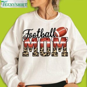 American Football Mom Leopard Skin T-Shirt Roar for Your Team in Style