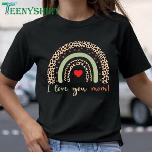 Boho Rainbow Style Hand Drawn Cute for Moms Day Shirt Mothers Day Gift 1