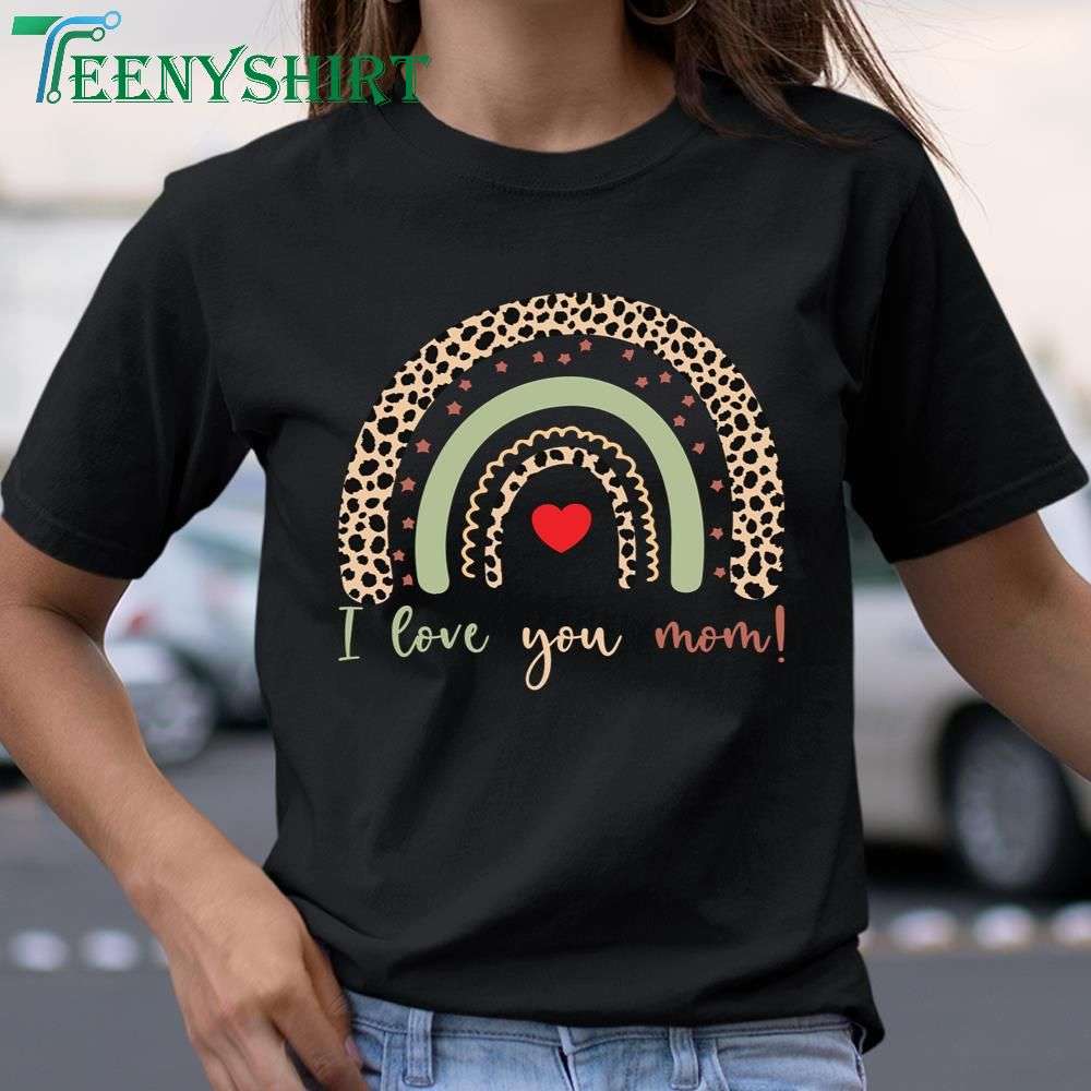 Boho Rainbow Style Hand-Drawn Cute for Mom's Day Shirt Mother's Day Gift