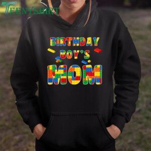 Building Block Mom of Birthday Boy T Shirt Cute Party Gift 2
