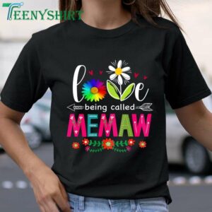 Cute Mothers Day Shirt I Love Being Called Memaw Design for Cat Moms 1
