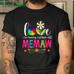 Cute Mothers Day Shirt I Love Being Called Memaw Design for Cat Moms 3