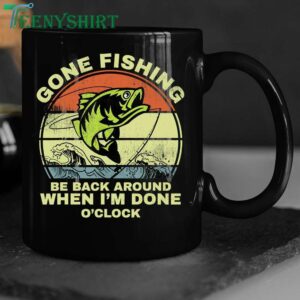 Gone Fishing Mug Funny Gift Idea for Fishing Enthusiasts