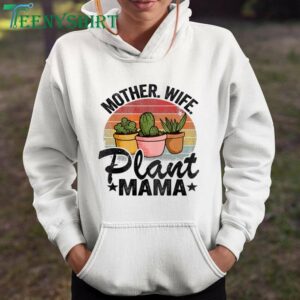 Mother, Wife, Plant Mama Succulent Mom Gardener Plant T-Shirt